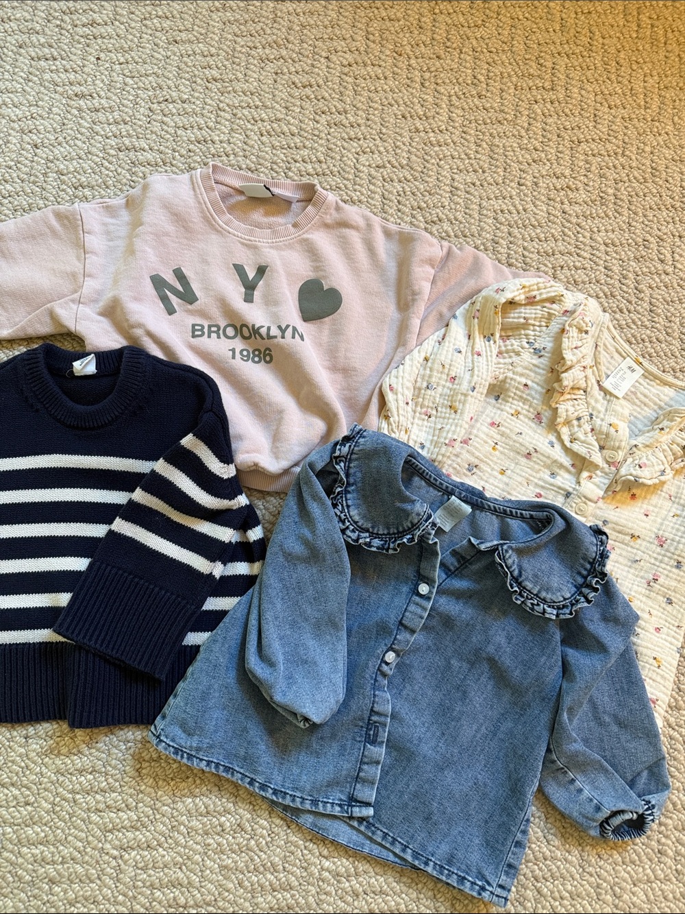Children's Pink NY Brooklyn Heart Sweatshirt - Unbranded